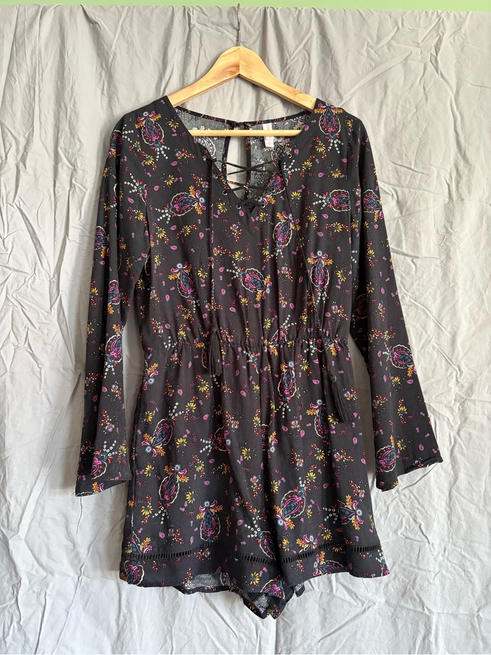 Floral Long Sleeve Romper